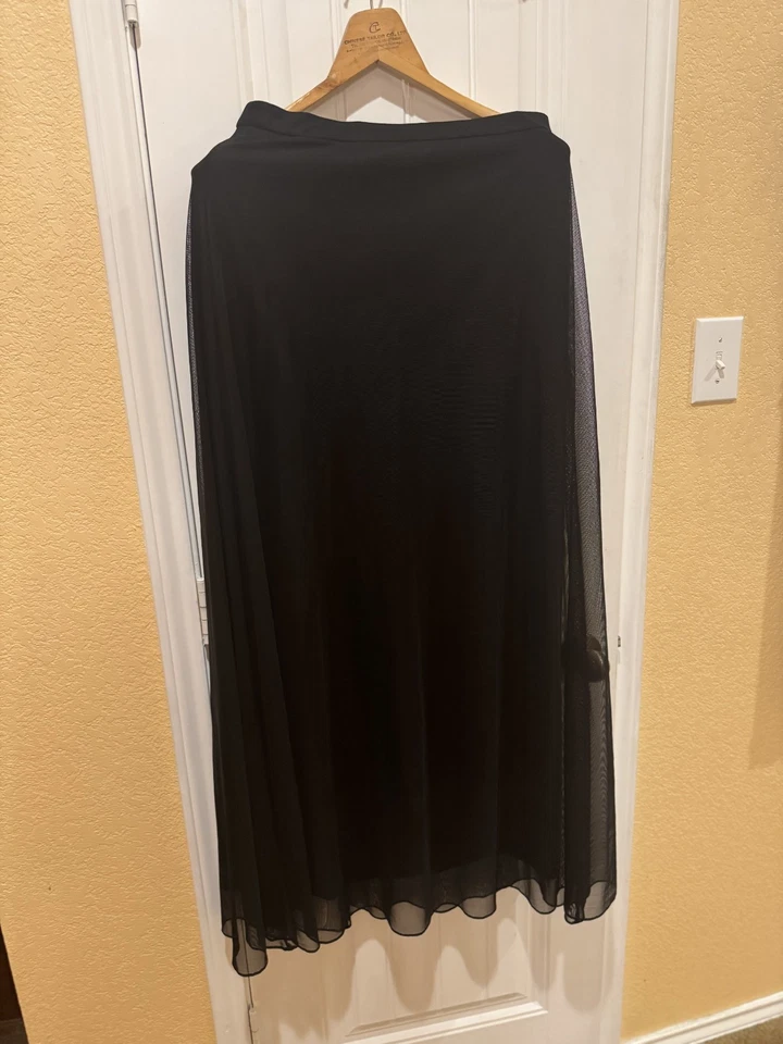 JS COLLECTION BLACK MAXI SKIRT SIZE 12 - Image 3 of 4