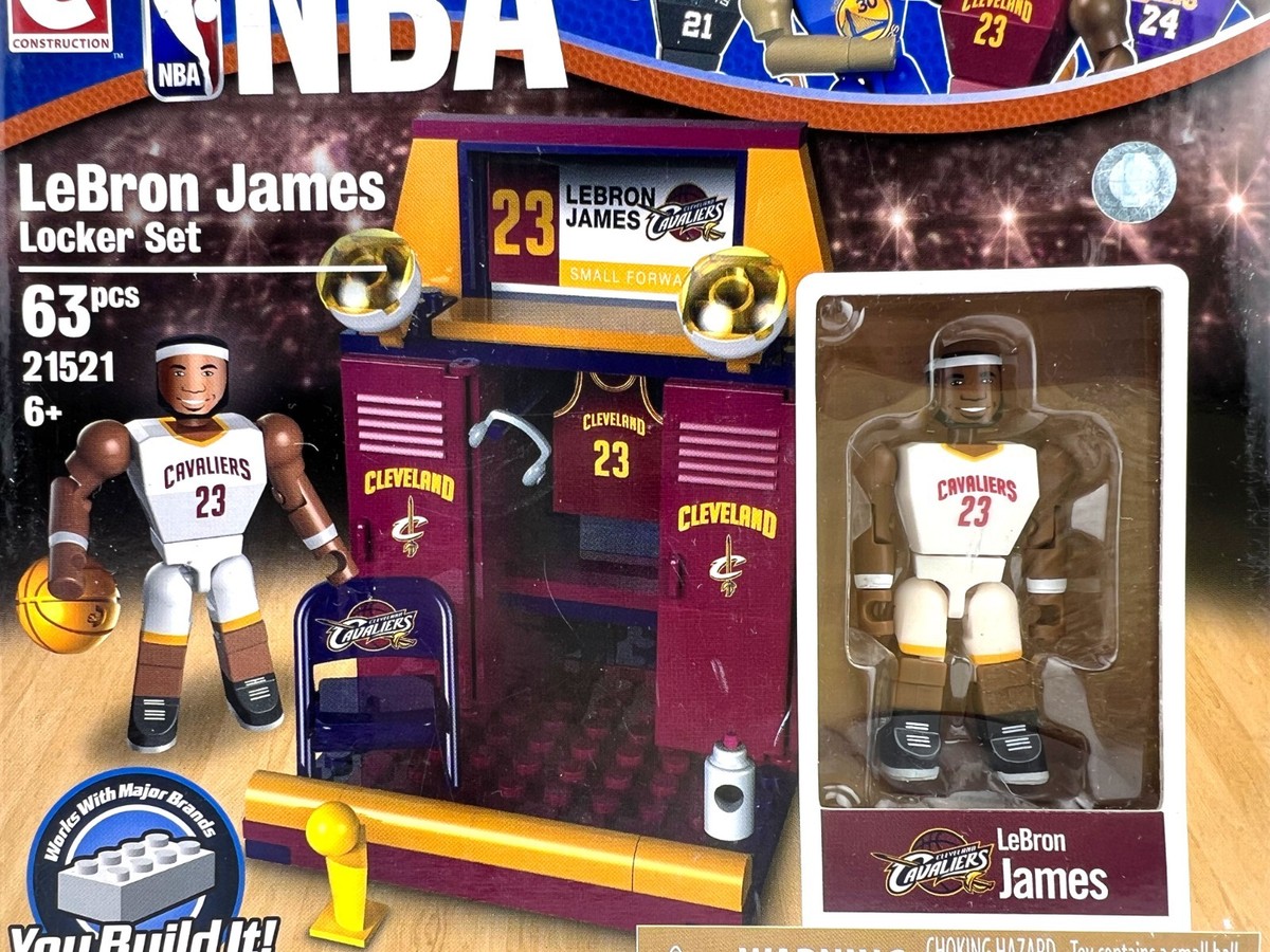 Lebron James NBA C3 Lego Locker Room Set 63 Pcs Cleveland