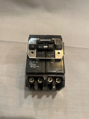 Eaton Cutler Hammer BQC2402115 Quad 2 Pole 40 2x 1P 15 Amp Breaker
