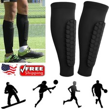 1/2pcs Soccer Shin Guards Shin Pads, Ski Shin Guards Calf Sleeve, Honeycomb Pads