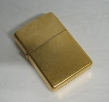 Vtg Zippo Brass Goldt Tone Lighter A Zippo O4 Made in USA 2.25"x 1.50"x.50"
