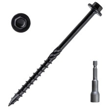 LIONMAX Structural Wood Lag Screws 4 Inch, 100-PCS, 14 X 4, Heavy Duty Rust