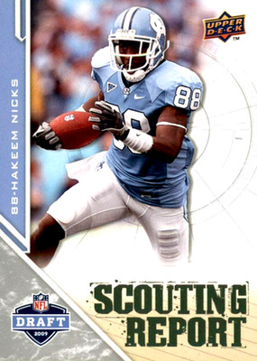 2009 Upper Deck Draft Edition 221 Hakeem Nicks RC North Carolina New York Giants