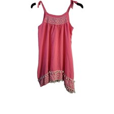 Mango Surf Fluro Pink Dress With Tassles. Sz 10. So Cute. Free Post