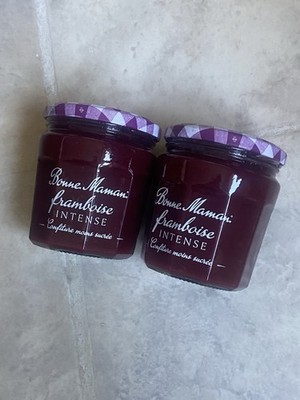 BONNE MAMAN Raspberry Jam Intense 2 x 11.8oz 01/27 NEW RARE