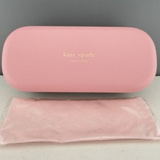 Kate Spade Large Clamshell Hard Case Pink Green Eyeglasses Sunglasses Cloth