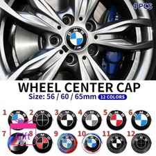 4PCS 56MM 60MM 65MM Car Emblem Wheel Center Hub Caps Stickers for BMW Most Model