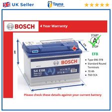 EFB Battery fits PORSCHE MACAN 928 CARRERA GT BOXSTER 911 Bosch 096 EFB
