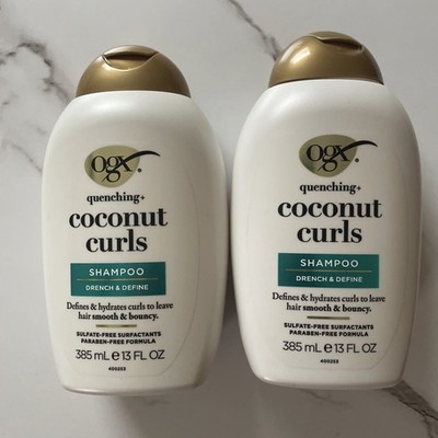 2x OGX Quenching Plus Coconut Curls Shampoo, Drench & Define 13 Oz Each
