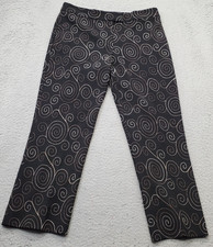 Nicole Miller Pants Womens 8 Multi Patterned Flat Front Straight Leg Made USA
