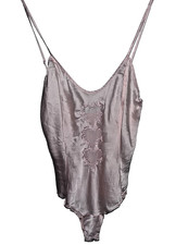 Vintage Gold Label Victoria  s Secret S 100 Silk Teddy 1 Piece Nightie Y2K Pink