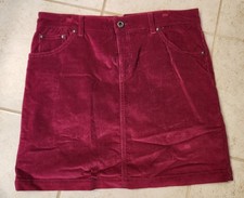 GAP Jeans Stretch Magenta Pink Corduroy Mini Skirt Women s Sz 14 D908
