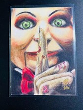 Qihang Studio Dead Silence Mary Shaw Billy the Dummy 1/1 Sketch Card by Xiaoyu