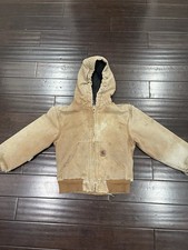 Vintage Thrashed Brown Carhartt Kids Jacket Size 6/7