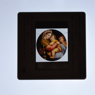 Raphael '' Madonna Della Sedia   ''  art 35mm  glass slides