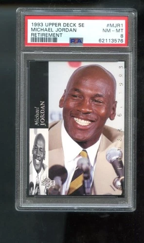 1993-94 Upper Deck SE #MJR1 Michael Jordan Retirement PSA 8 Graded Card 93 1993