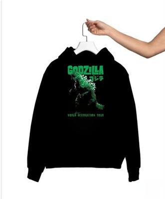 Godzilla World Destruction Tour Graphic Unisex Sweatshirt Hoodie S M L XL 234XL
