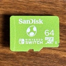 SanDisk 64GB Micro SD Card For Nintendo Switch Lite YOSHI Tested/Works H188