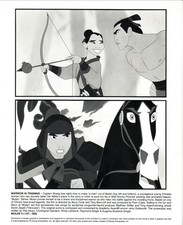 1998 Mulan Disney 8x10 B&W Press Photo