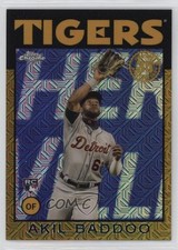 2021 Update Silver Pack 1986 Topps Chrome Baseball Gold 39/50 Akil Baddoo 05gv
