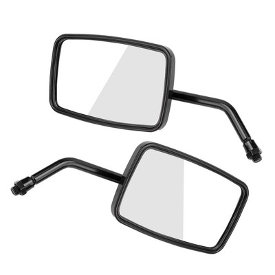 _2Pcs Motorcycle Modified Square Rearview Mirror Rear View Side Mirrors Black
