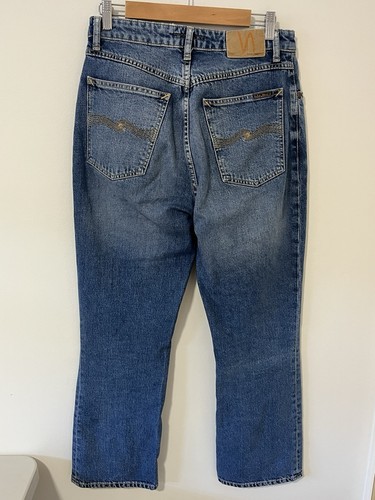 Nudie Jeans Co Rowdy Ruth Women's Slim Bootcut Blue Denim Jeans Size 30 Zip Fly - Picture 4 of 6
