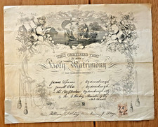 1865 James Spears & Jarrett Olds Marriage Certificate (BR10005)