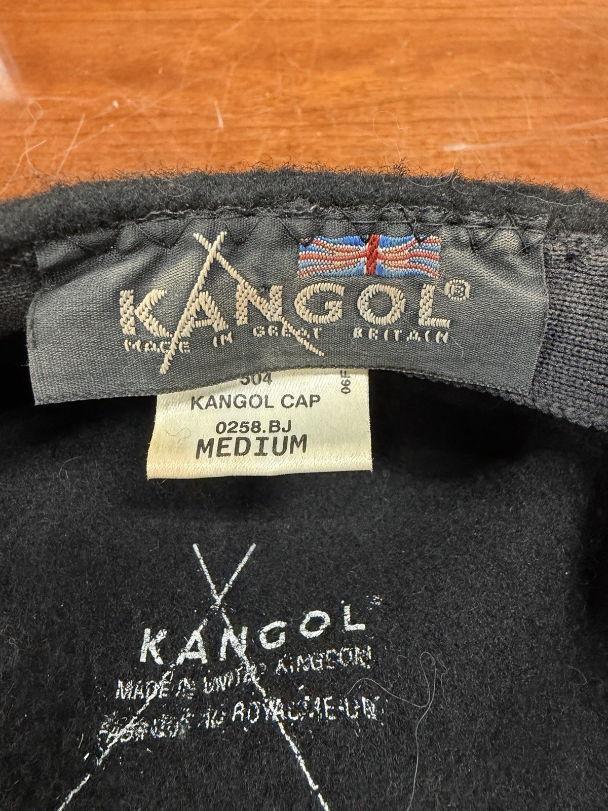 Vtg Kangol Beret BOB MARLEY Black pure Wool Cap Beret Medium image 8