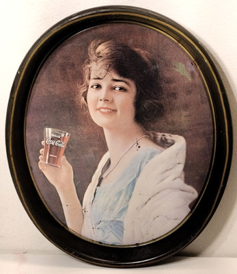 Coca-Cola Tray Memorabilia of 1923 Advertisement Young Lady Vintage 1973