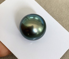 Huge 11-12mm Natural South Sea Genuine Green Round Loose Pearl Undrilled 015