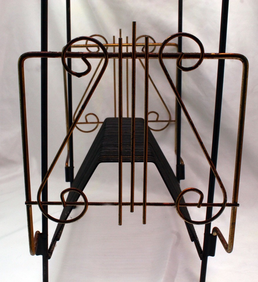 MCM Record Music Note Stand Metal Wire Record Holder or Accordion Rack ...