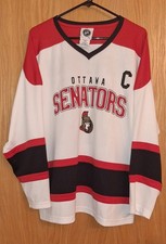 Retired Ottawa Senators Daniel Alfredsson #11 NHL Hockey Captain Jersey Adult M