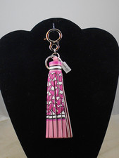 Brighton Silver POP TASSEL Pink Heart Tassel Handbag Charm Key Fob E16717 50
