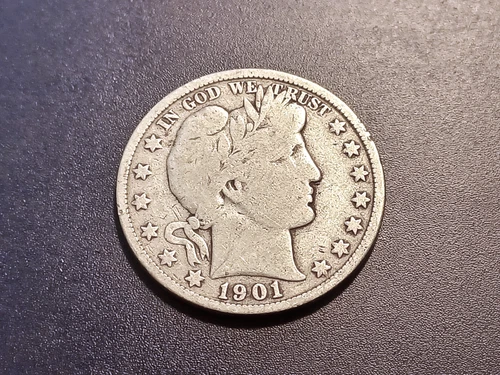 VG 1901-P Barber Half Dollar