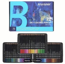 72 Brutfuner Oil Based Black Barrel Colored Pencils NEW Shipping Included