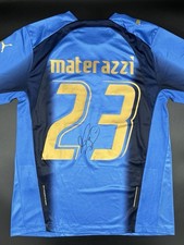 Marco Materazzi Signed Italy 2006 Home Shirt