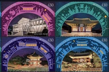 2025 Royal Palaces Night Tour, South Korea MNH 4 stamps block