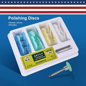 40pcs Dental Composite Finishing Polishing Disc kit & Mandrel  12mm