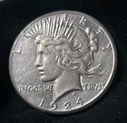 ***KEY DATE*** 1924 S PEACE SILVER DOLLAR - AU / UNC (LIGHT CLEANING)