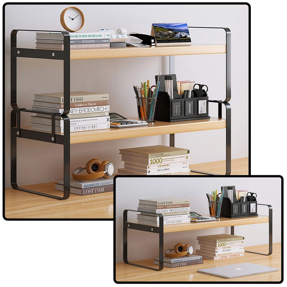Office Desktop Storage Rack Shelf Desk Bookshelf File Organizer Table Office AUS