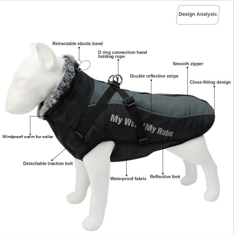 azul XS JoyDaog Abrigos para perros pequeños impermeable cálido algodón cachorro chaqueta para invierno frío 