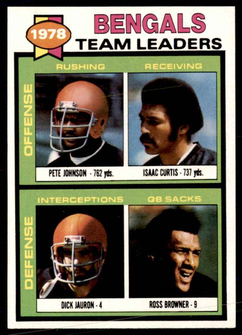1979 Topps Pete Johnson/Isaac Curtis/Dick Jauron/Ross Browner Cincinnati Bengals