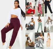Women's Ladies Fleece Casual Oversized Jogging Joggers Cuffed Tracksuit Bottoms
