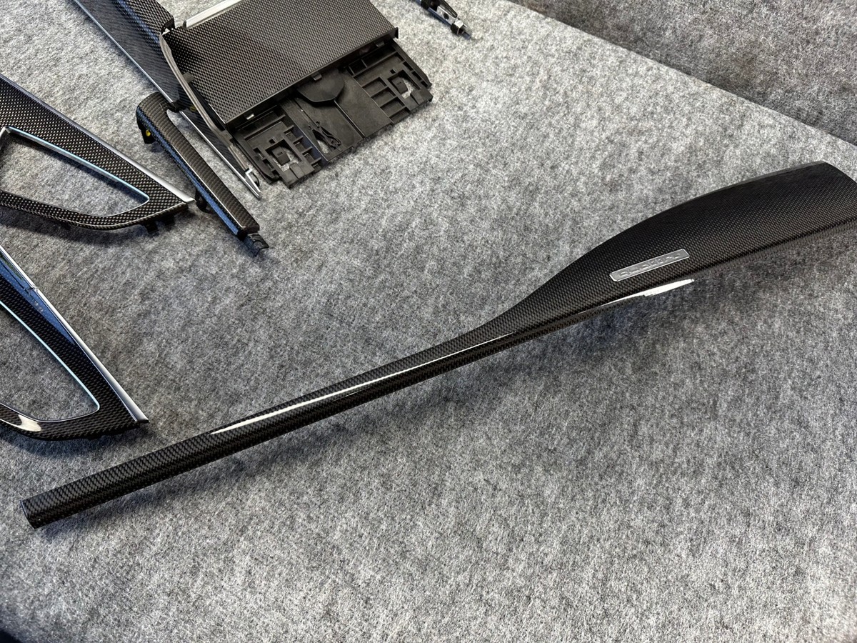 DOOR PANEL/CONSOLE/DASH CARBON FIBER TRIM SET OEM 29K 12-18 AUDI
