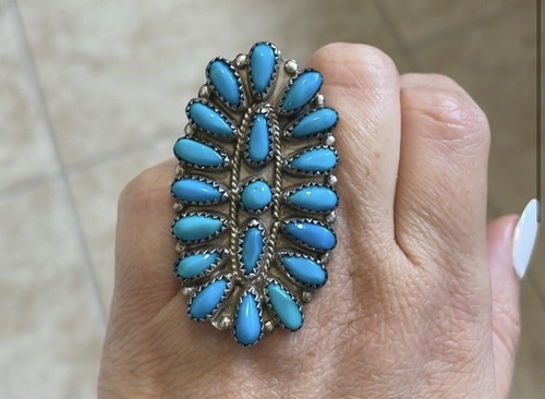 Native American P. Jones Navajo Turquoise ring