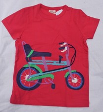 NWT Rare Mini Boden Boys Unisex 7-8 Bicycle Bike Applique T-Shirt