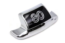 Chrome Rear Fender Tip "80" with Inlay for Harley Shovelhead FL Models 1980-1984