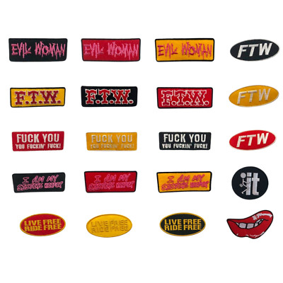 Live Freeride Free Badges FTW Aufbügeln oder Aufnähen gestickte Patches Applikation
