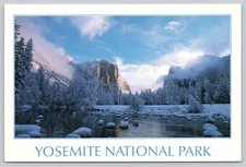 Postcard California Beautiful Valley View Winter Yosemite National Park