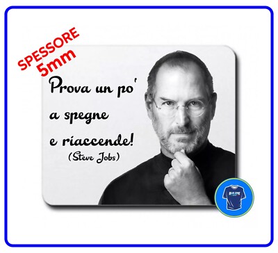 Mouse Pad Prova un po' a spegne e riaccende Tappetino divertente Spessore 5mm Mouse Pad Prova un po' a spegne e riaccende Tappetino divertente Spessore 5mm